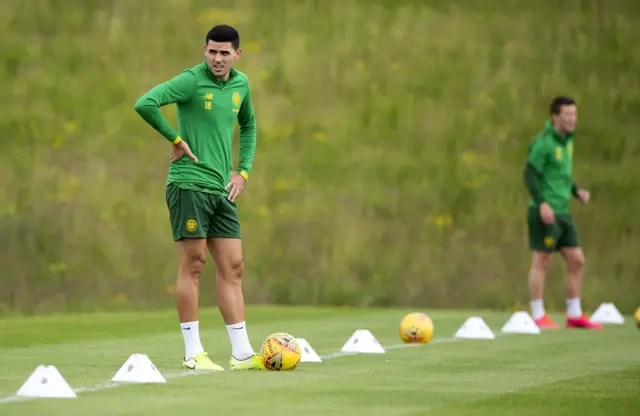 Celtic player Tom Rogic in training