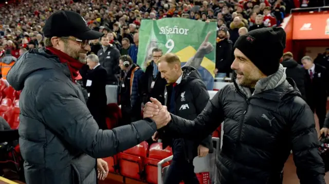 Jurgen Klopp and Pep Guardiola