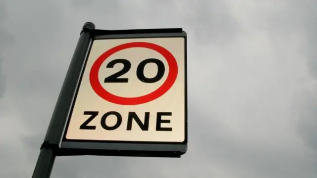 A sign for a 20mph zone