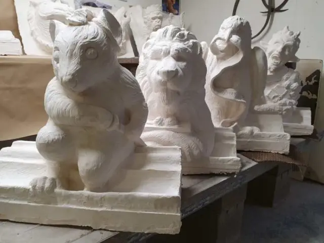 The plaster casts