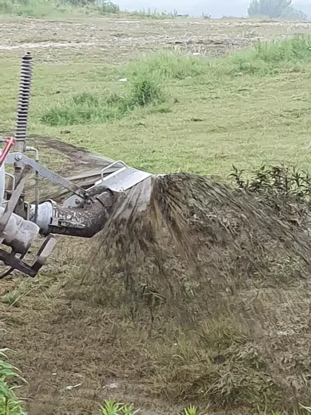 Slurry being spread