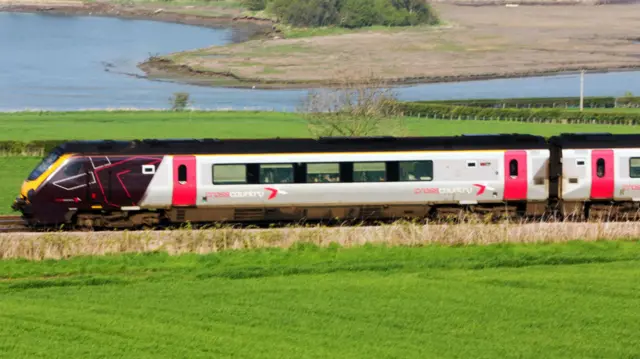 Cross Country train on East Coast Main Line