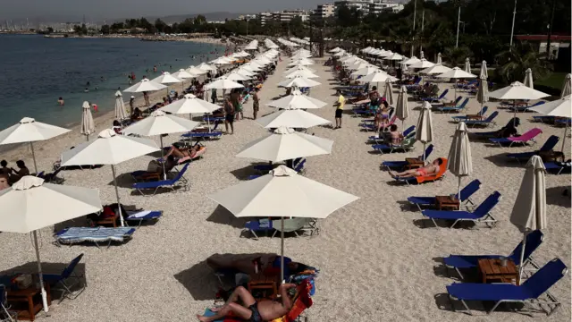 A beach in Athens, Greece