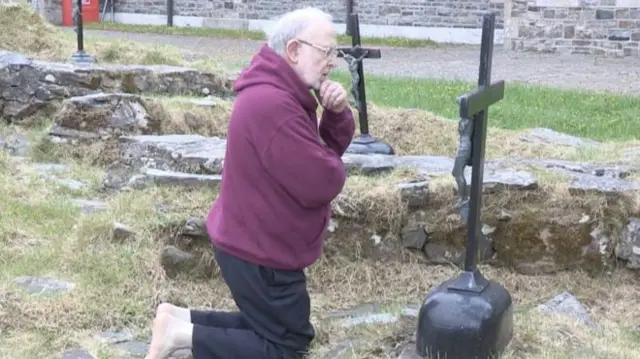 Father La Flynn has maintained the tradition of prayer on the island