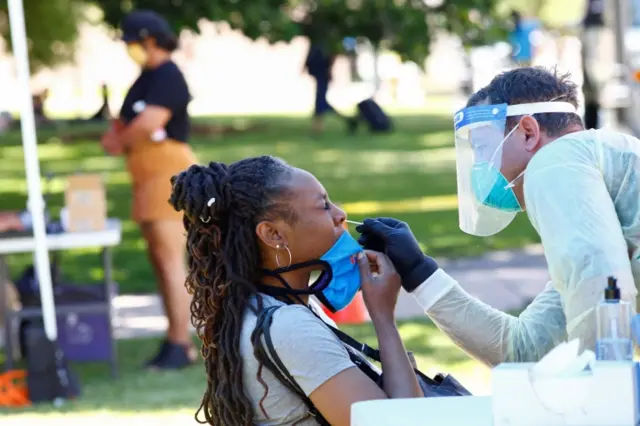 Testing sites have been set up in Texas at gatherings, such as the recent events to mark Juneteenth