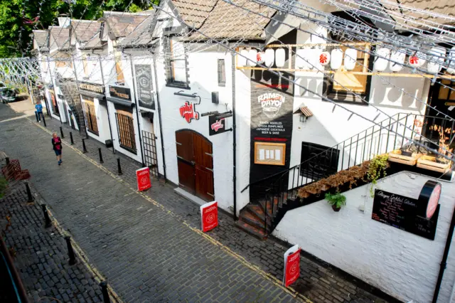 A deserted Ashton Lane, Glasgow