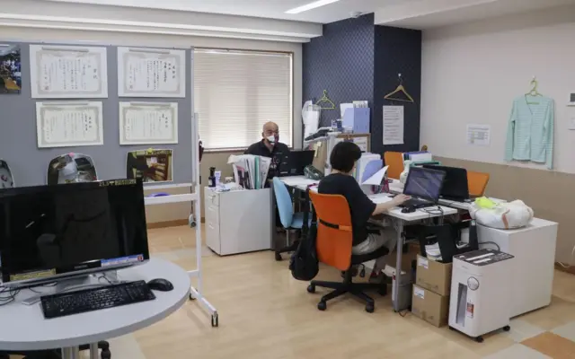 Photo taken on June 5, 2020, shows a Youth Support Center office in Fussa, Tokyo