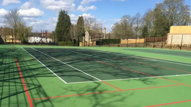 New tennis courts at Abbey Gardens, Bury St Edmunds