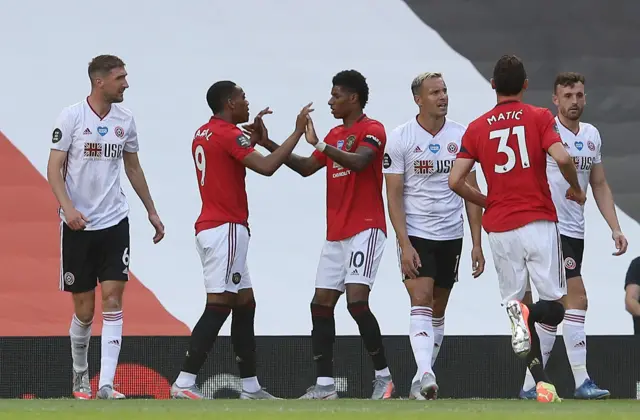 Manchester United celebrate