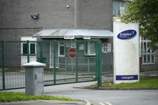 The 2 Sisters Poultry processing facility in Llangefni