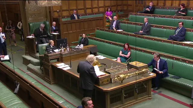 Boris Johnson at despatch box