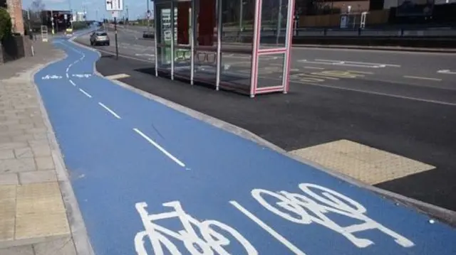 Cycle route in Birmingham