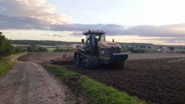 ploughing field in lincolnshire