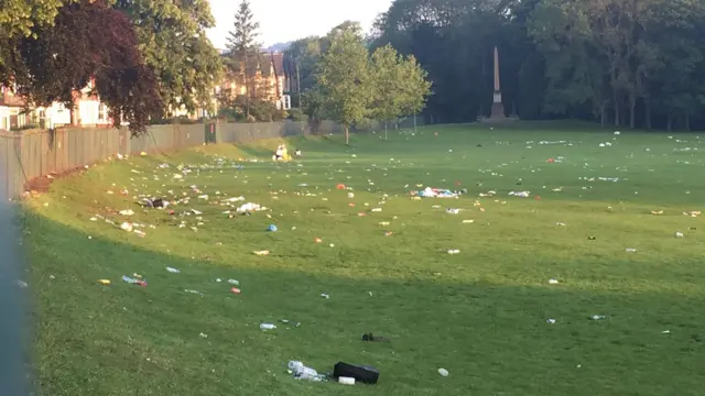 Litter at Endcliffe park