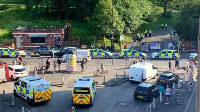 police at Kelvingrove Park