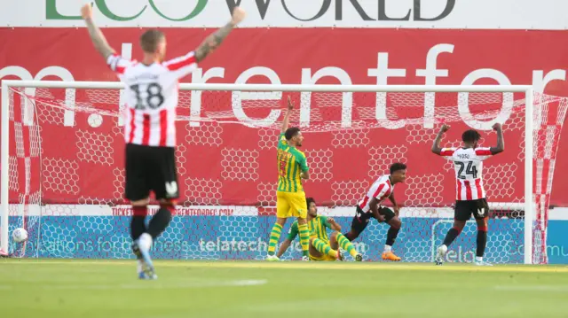 Ollie Watkins scores for Brentford