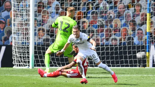 Ezgjan Alioski celebrates