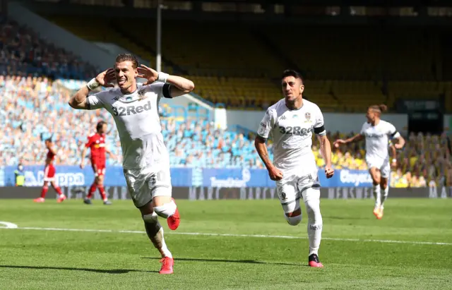 Ezgjan Alioski celebrates