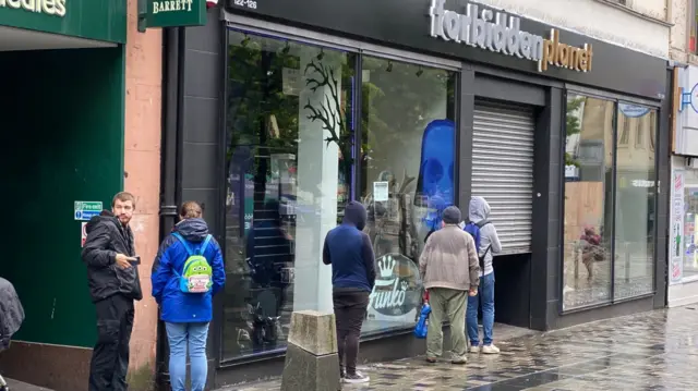 A queue outside Forbidden Planet