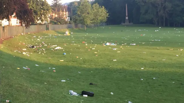 Rubbish in the park