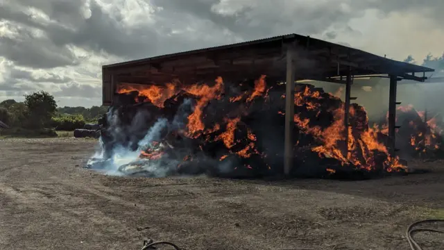 Barn fire