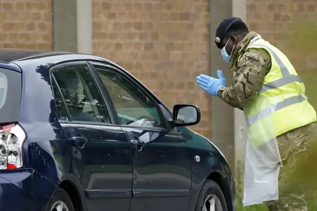 Soldier at test site