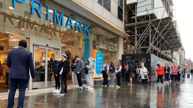 The biggest queue in Glasgow this morning was outside Primark