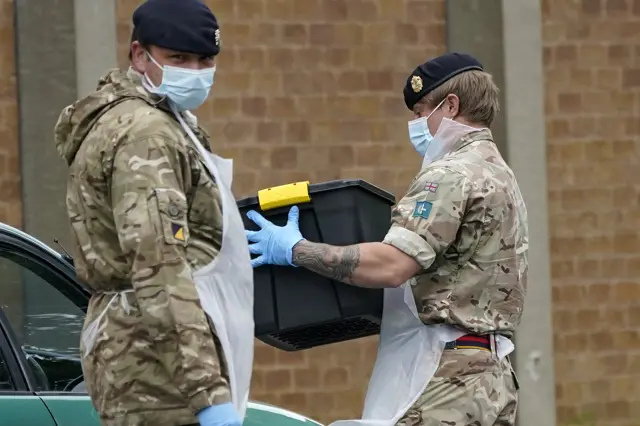 Soldiers at Evington Leisure centre