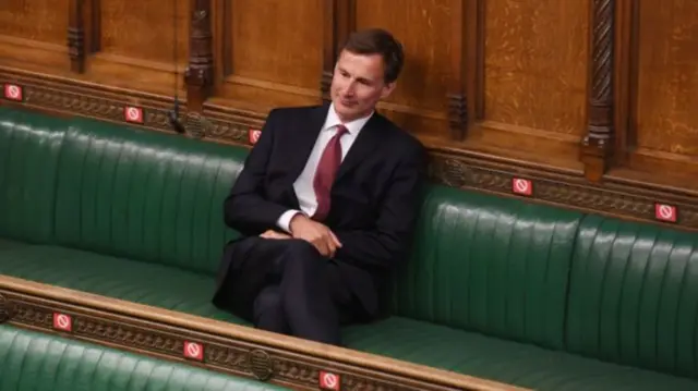 Jeremy Hunt in the Commons chamber