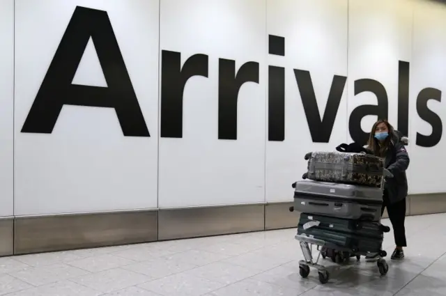 Heathrow airport arrivals hall