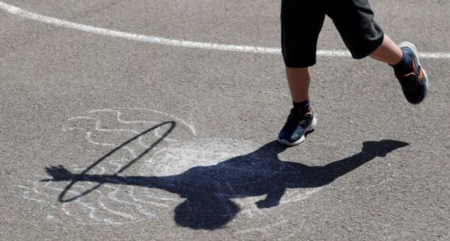 Child in school playground