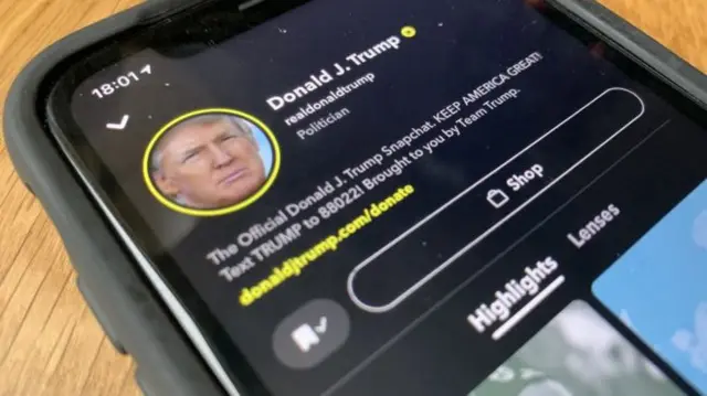 Trump on Snapchat