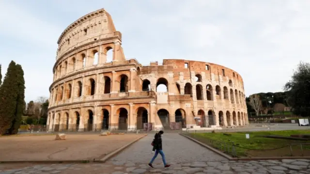 The coliseum in Rome