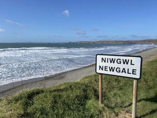 Newgale sign