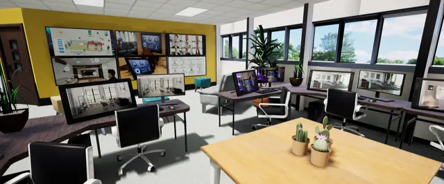 CGI of new technology learning room at DigiTech Centre, Martlesham’s Adastral Park, Suffolk