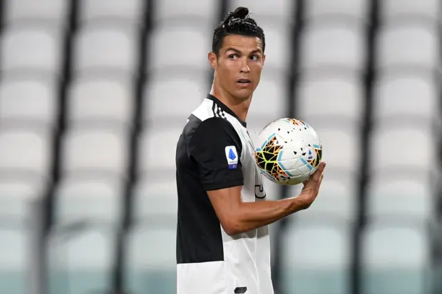 Cristiano Ronaldo and Juventus will be in action from 20:45 BST