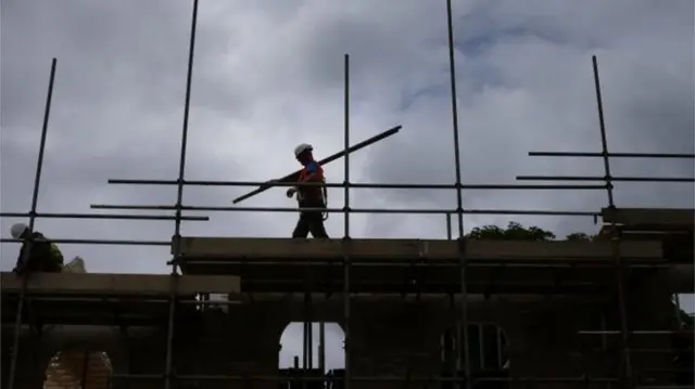 A builder on a construction site