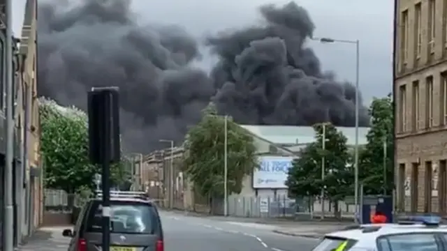 The fire in Bradford