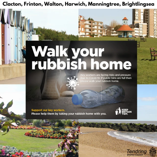 Walk your rubbish home poster