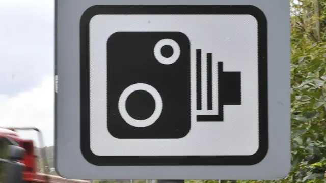 Speed camera sign