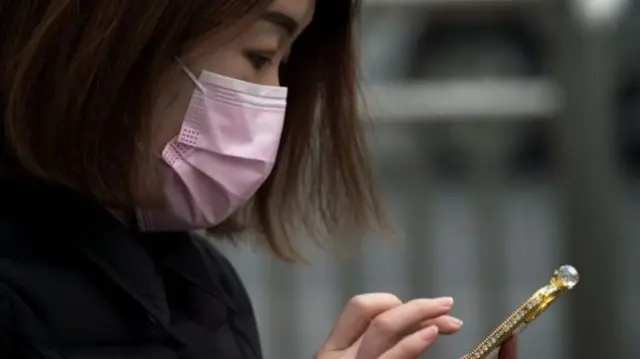 Woman in facemask