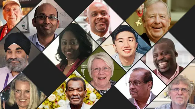 Some of the faces of those whose deaths have been linked to coronavirus