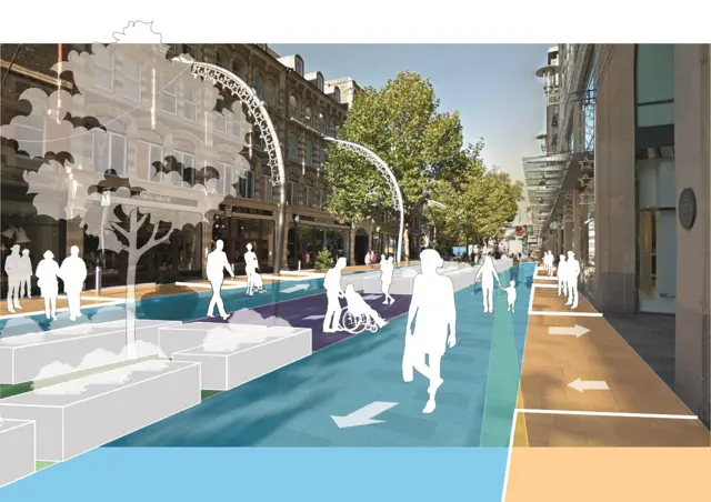 The proposed one-way system around The Hayes