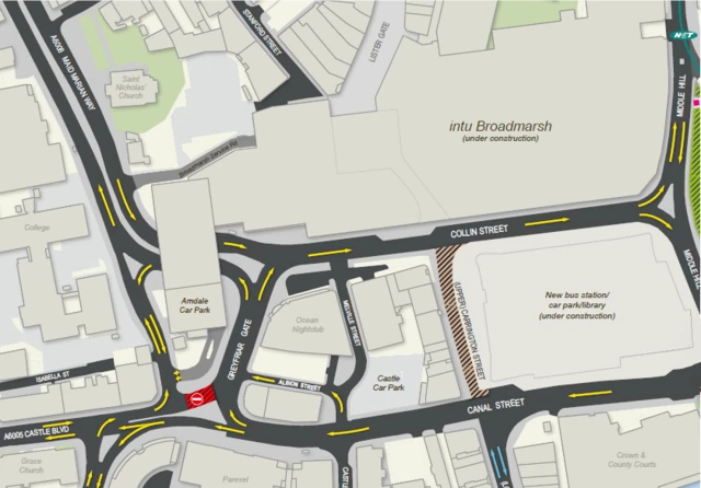 Road closure map