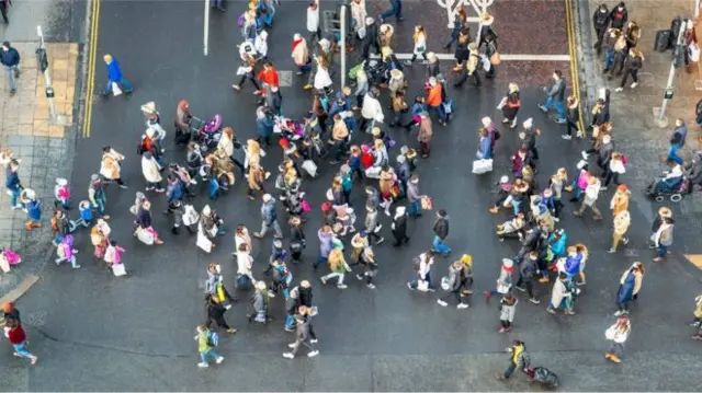 A busy street before lockdown