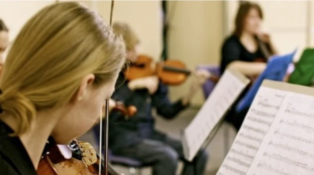 Musicians playing instruments
