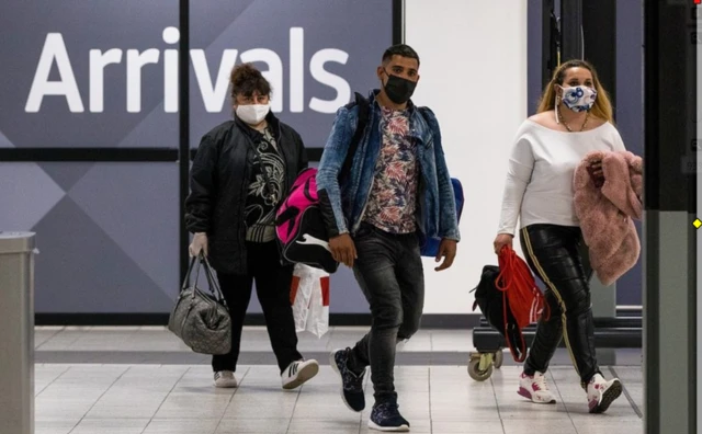 Arrivals at an airport