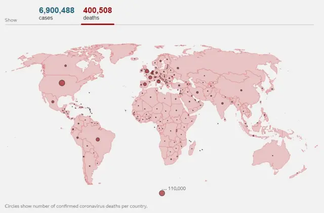 Global coronavirus deaths