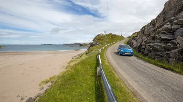 Car on rural road