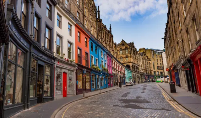 Central Edinburgh was very quiet in the early days of lockdown